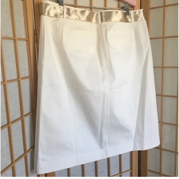 Ann Taylor Midi Cream Skirt SZ 14 NWT - Picture 7 of 8